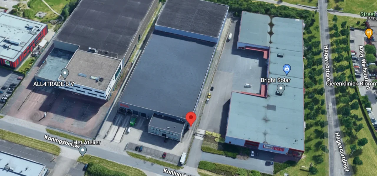 Exterior of a newly built logistics center in Almere - RENEW Real Estate Project